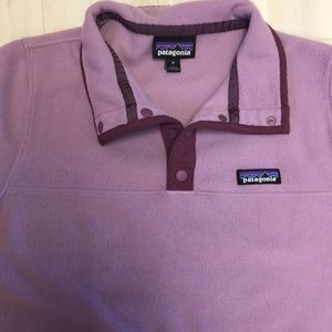 Patagonia fleece pullover with snaps